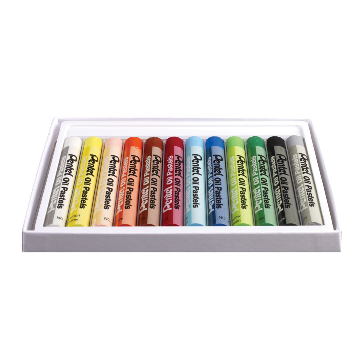 Пастель масляная художественная PENTEL "Oil Pastels", 12 цветов.
