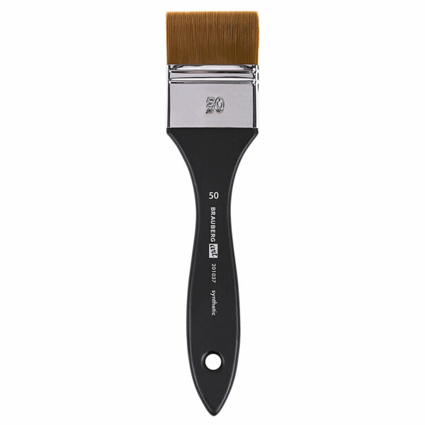 Кисть художественная BRAUBERG профессиональная, синтетика, флейц, № 50.