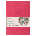 Скетчбук для графики BRAUBERG CAPRISE, сшивка, обложка кожзам под замшу, A5 (147х210мм), 70 г/м2, 48