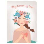 Набор скетчбуков (2 шт) ROMANTIC, бежевая бумага 70 г/м2, сшивка, B5 (179х250 мм), 60л.