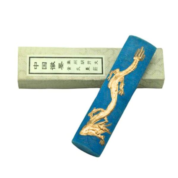 Тушь для каллиграфии сухая "Дракон", голубая, брикет 75x20x10 мм, 25 г