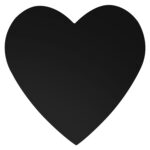 Холсты на магните в форме сердца 4 шт., 7.5 см, 280 г/м2, 100% хлопок.