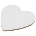 Холсты на магните в форме сердца 4 шт., 7.5 см, 280 г/м2, 100% хлопок.