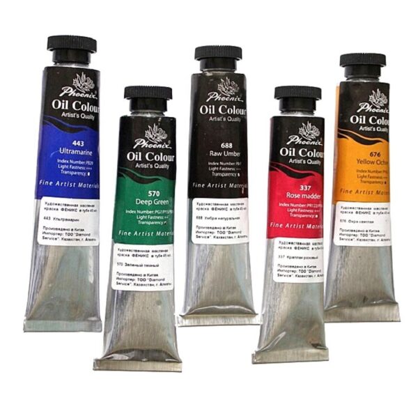 Масляная краска ФЕНИКС 50мл., 227 Желтый средний