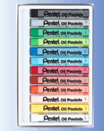 Пастель масляная художественная PENTEL "Oil Pastels", 12 цветов.