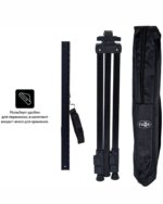 Мольберт алюминиевый переносной с держателем для кистей Гамма "Студия" 95*73*162см, с чехлом.